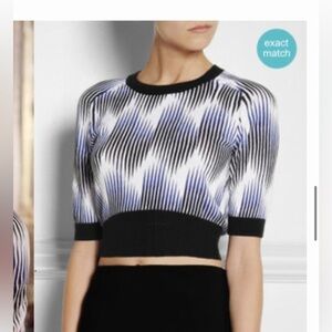 Peter Pilotto for Target Blue and White Crop Top